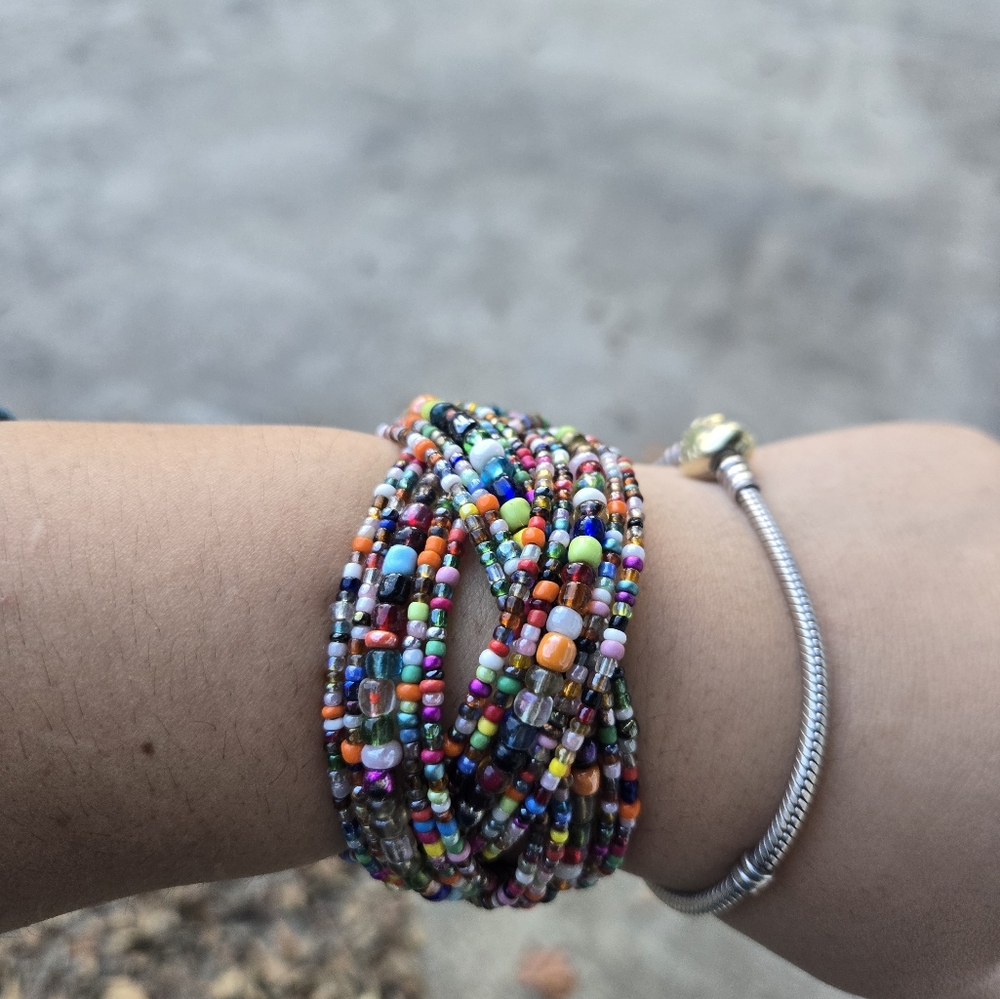 Beaded cuff bracelet